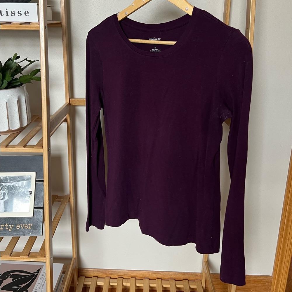 Banana Republic Timeless Tee Damson